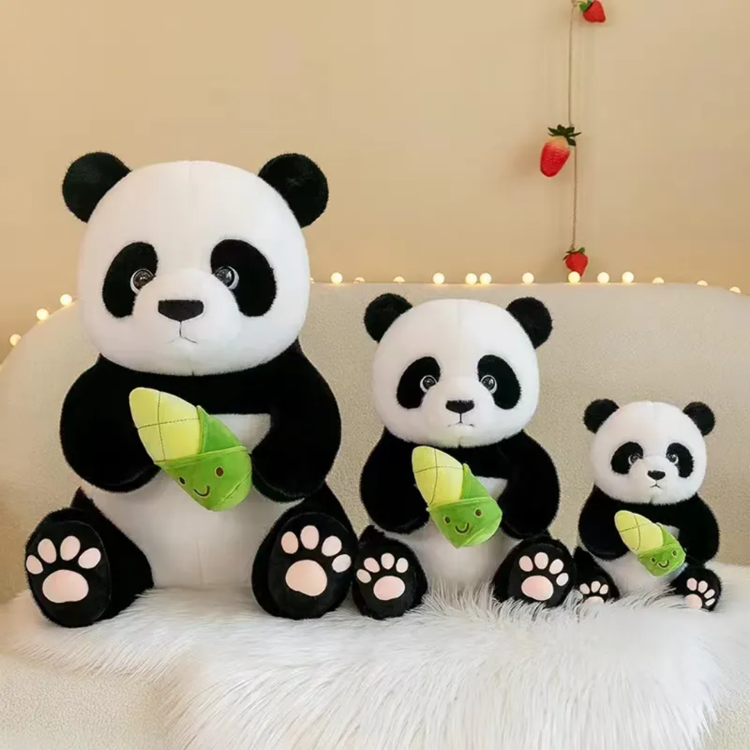 Adorable Panda with Corn Soft Toy