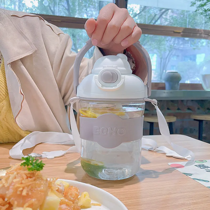 Cute Sipper Water Bottle with Strap