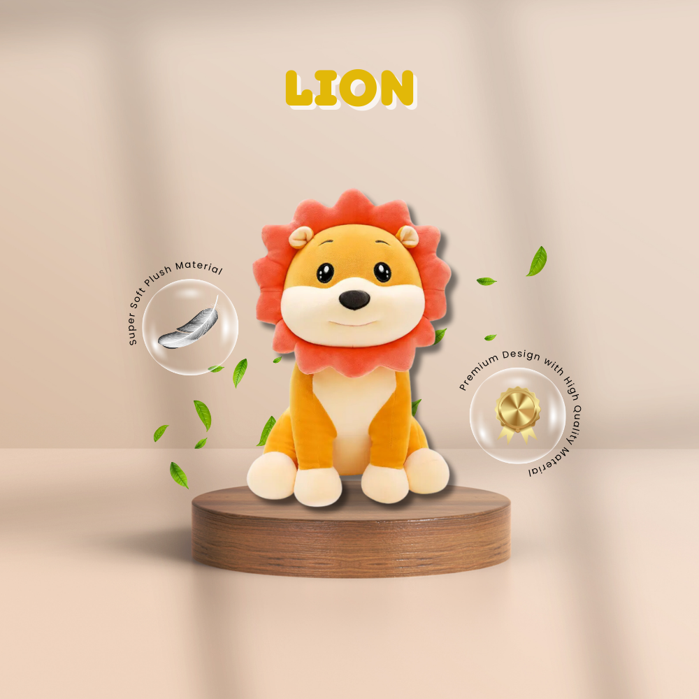 Sitting Lion Soft Toy : A Regal and Cozy Companion