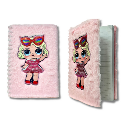 Cute Girl Fur Diary for Girls