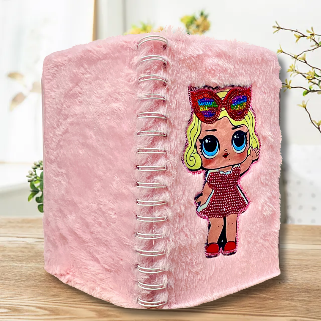 Cute Girl Fur Diary for Girls