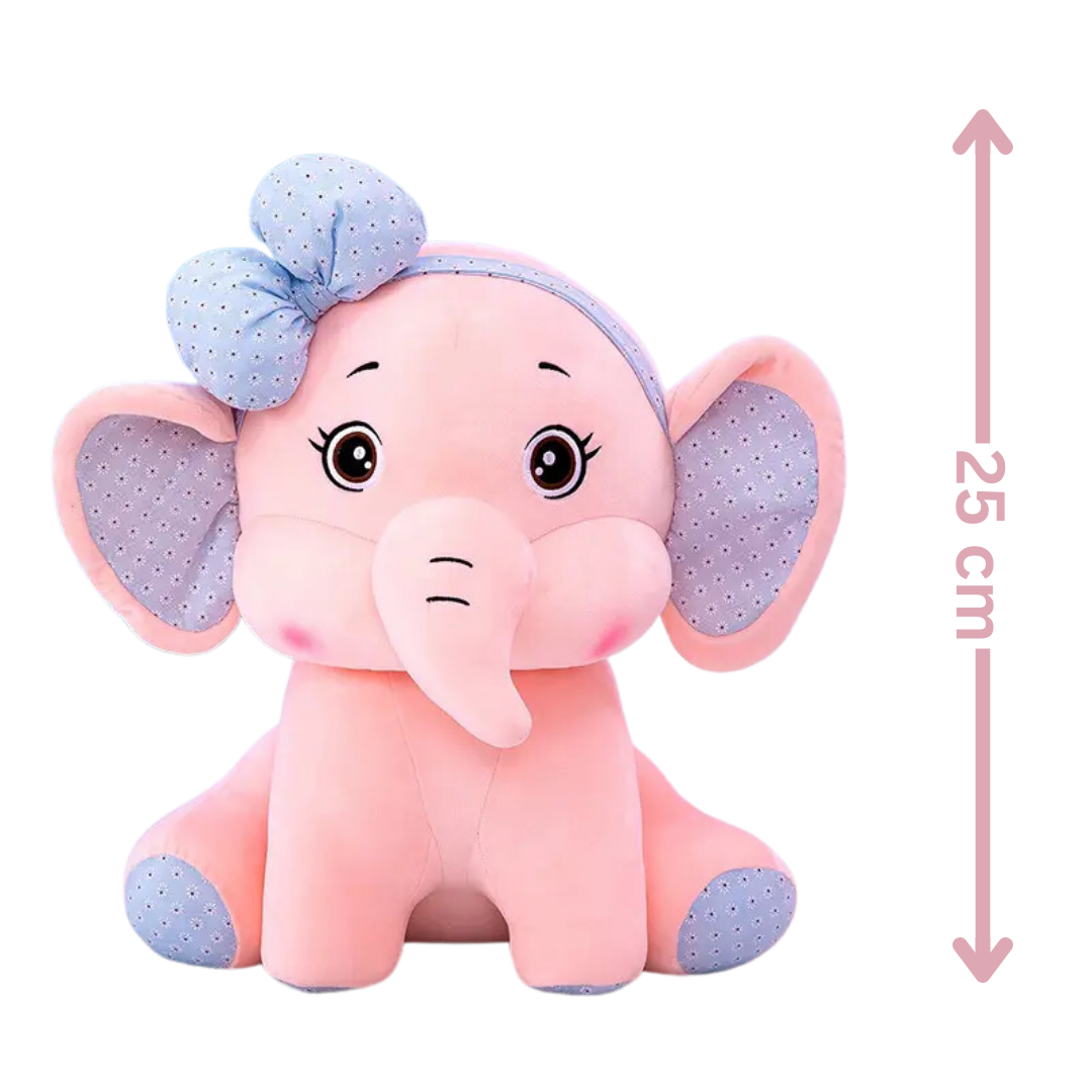 Cute Bow Elephant Plush Toy | Soft & Snuggly Stuffed