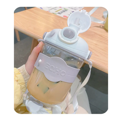 Cute Sipper Water Bottle with Strap