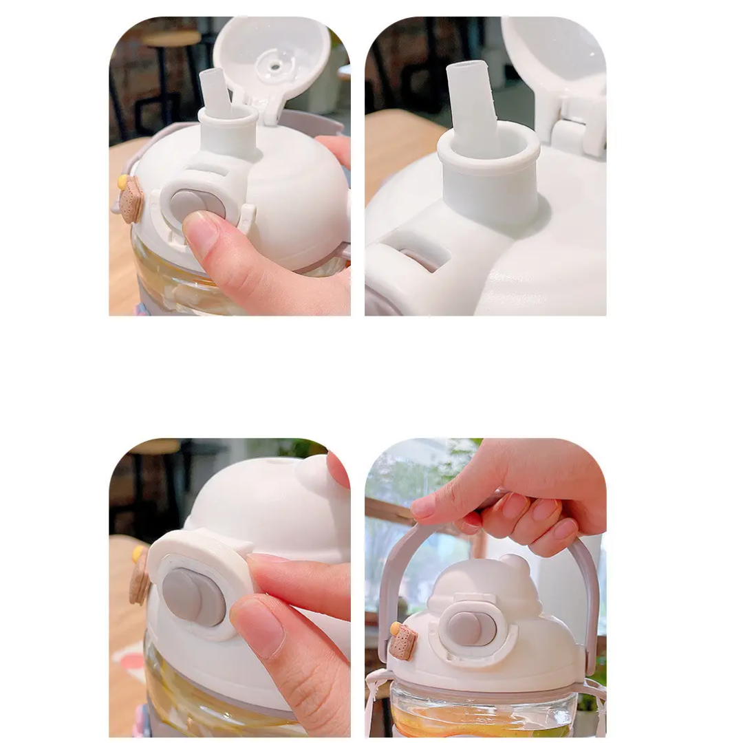 Cute Sipper Water Bottle with Strap