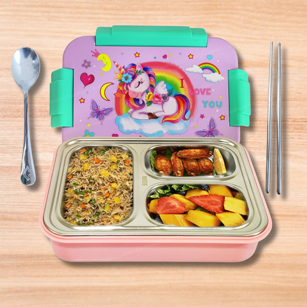 Kids Unicorn Printed Bento Lunch Box