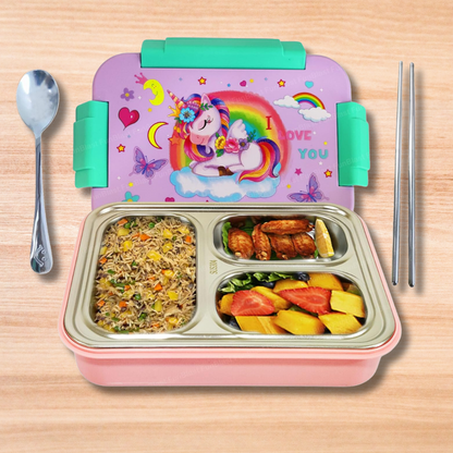 Kids Unicorn Printed Bento Lunch Box