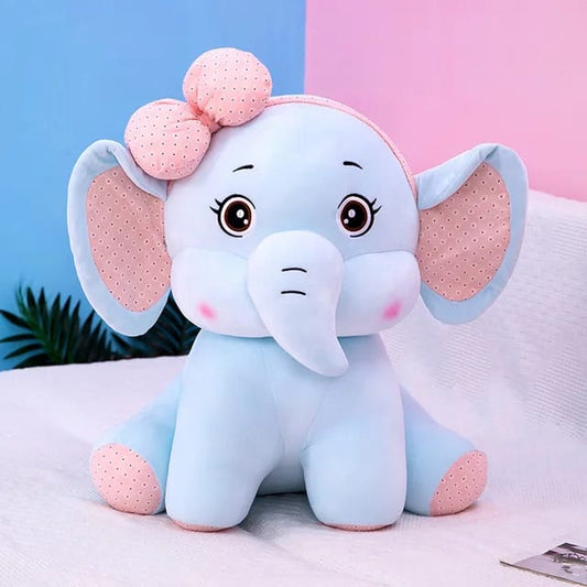 Cute Bow Elephant Plush Toy | Soft & Snuggly Stuffed