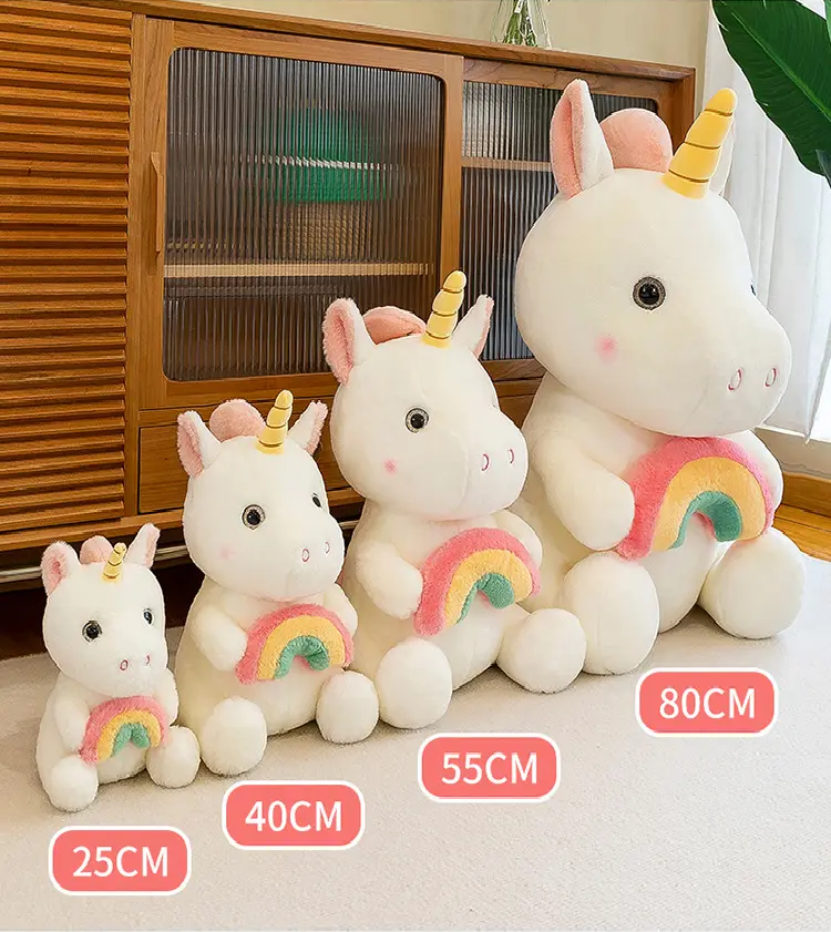 Rainbow Unicorn Soft Toy - 30 cm Plush Unicorn for Kids